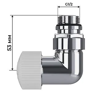 Комплект вентилей терморегулирующих трехосевых 15x1.0 x ½"н Royal Thermo Design Pro хром RATVXT11215CH Комплект вентилей терморегулирующих трехосевых 15x1.0 x ½"н Royal Thermo Design Pro хром RATVXT11215CH, 4