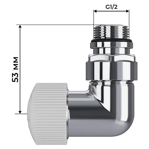 Комплект вентилей терморегулирующих трехосевых 15x1.0 x ½&quot;н Royal Thermo Design Pro хром RATVXT11215CH