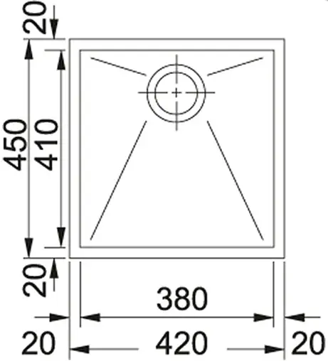 Мойка кухонная Franke Planar PPX 110-38 нержавеющая сталь 122.0203.472