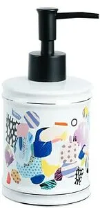 Дозатор для жидкого мыла Fixsen Art белый/с рисунком/чёрный FX-620-1 Дозатор для жидкого мыла Fixsen Art белый/с рисунком/чёрный FX-620-1, 1