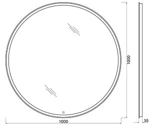 Зеркало с подсветкой BelBagno 100x100 с подогревом SPC-RNG-1000-LED-TCH-WARM Зеркало с подсветкой BelBagno 100x100 с подогревом SPC-RNG-1000-LED-TCH-WARM, 2