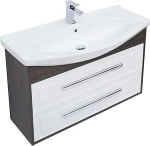 Тумба-умывальник Aquanet Остин 105 белый/дуб кантербери 00252674+00184263, 1