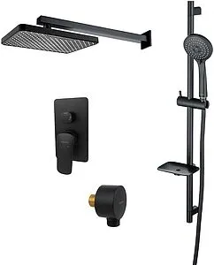 Душевая система со смесителем для душа Aquatek Вега чёрный матовый AQ1074MB Душевая система со смесителем для душа Aquatek Вега чёрный матовый AQ1074MB, 1