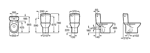 Чаша унитаза Roca Victoria белый 342399000