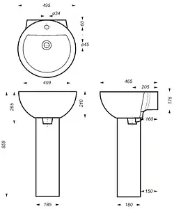 Раковина Sanita Luxe Art Flora 50 белый ARTSLWB10, 2