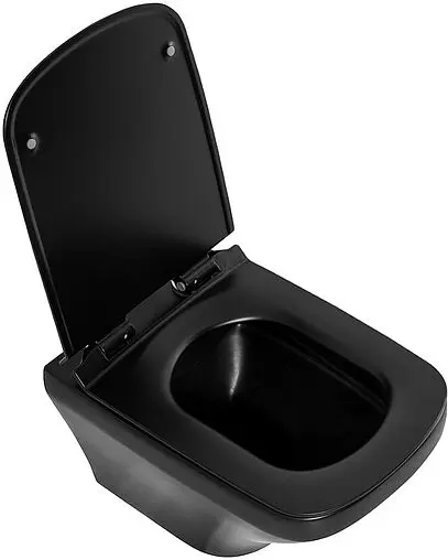Комплект 5 в 1 BelBagno Sela BB3201CHR-MB/BB3201SC-MB/BB002-80/BB007-PR-NERO.M с кнопкой черный матовый