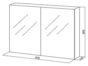 Шкаф-зеркало Am.Pm Spirit 80 молочный дуб M70MCX0800OF, 2