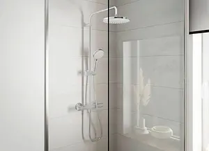 Душевая система с термостатом для душа Hansgrohe Vernis Blend 200 1jet чёрный матовый 26276670, 3