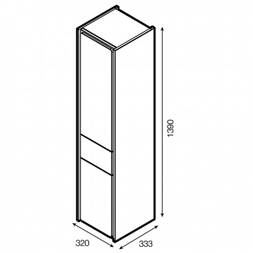 Шкаф-пенал подвесной Roca Ronda 32 R белый/антрацит ZRU9302967 Шкаф-пенал подвесной Roca Ronda 32 R белый/антрацит ZRU9302967