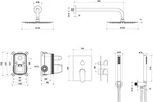 Душевая система со смесителем для душа Aquatek Оберон хром AQ1272CR Душевая система со смесителем для душа Aquatek Оберон хром AQ1272CR, 2