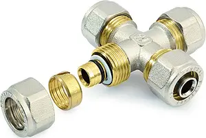 Крестовина компрессионная соединительная 16мм x 16мм x 16мм x 16мм General Fittings 530036N162000A, 1