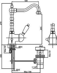Смеситель для раковины Cezares Elite хром ELITE-LSM2-01-Bi Смеситель для раковины Cezares Elite хром ELITE-LSM2-01-Bi, 2
