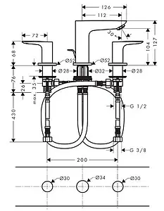 Смеситель для раковины Hansgrohe Talis E 150 полированное золото 71733990, 2