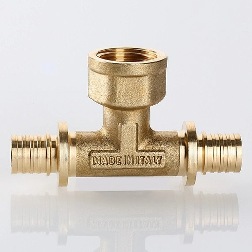 Тройник аксиальный переходной 16мм x ½&quot;в x 16мм Valtec VTm.432.BG.160416