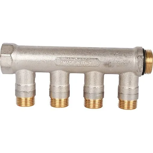 Коллектор запорный проходной 4 отвода красный ¾&quot;в/н x ½&quot;н Stout SMB 6210 341204