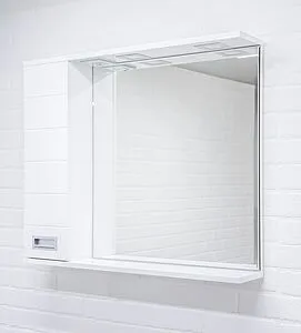 Шкаф-зеркало Домино Cube 75 L белый DC5008HZ, 4