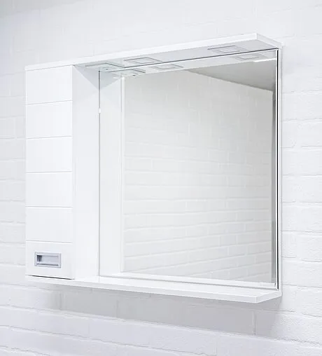 Шкаф-зеркало Домино Cube 75 L белый DC5008HZ