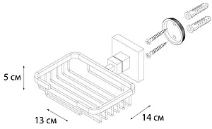 Мыльница Fixsen Metra хром FX-11109 Мыльница Fixsen Metra хром FX-11109, 3