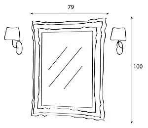 Зеркало Cezares Firenze 80 Noce FIR01.01.103, 5