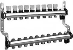 Группа коллекторная без расходомеров 9 отводов 1&quot;в/в x ¾&quot;ек Meibes M1794129