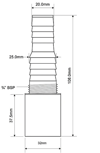 Отвод для бытовой техники в канализацию Mc Alpine MRWMF32 Отвод для бытовой техники в канализацию Mc Alpine MRWMF32