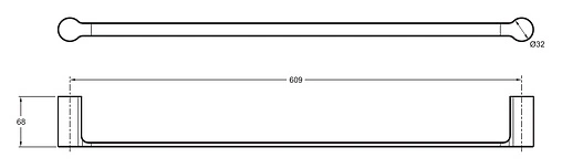 Полотенцедержатель Jacob Delafon Singulier хром 15205D-CP
