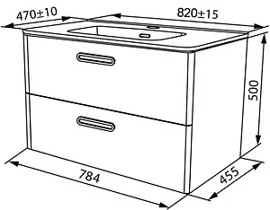 Тумба под умывальник подвесная IDDIS Brick 80 белый BRI80W0i95 Тумба под умывальник подвесная IDDIS Brick 80 белый BRI80W0i95, 2