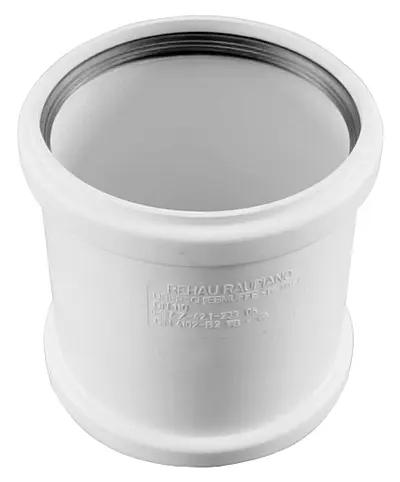 Муфта надвижная (ремонтная) внутренняя бесшумная D=50мм Rehau Raupiano Plus 11326251001 Муфта надвижная (ремонтная) внутренняя бесшумная D=50мм Rehau Raupiano Plus 11326251001, 2