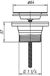 Выпуск для раковины с решеткой Ани Пласт полированная сталь M200 Выпуск для раковины с решеткой Ани Пласт полированная сталь M200, 2