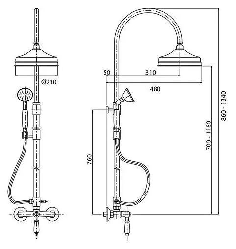 Душевая система со смесителем для душа Cezares Margot хром MARGOT-CD-01-Bi Душевая система со смесителем для душа Cezares Margot хром MARGOT-CD-01-Bi