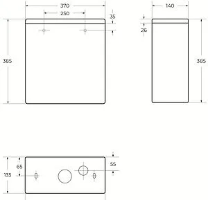 Бачок для унитаза BelBagno Lounge белый BB045/051T Бачок для унитаза BelBagno Lounge белый BB045/051T, 2