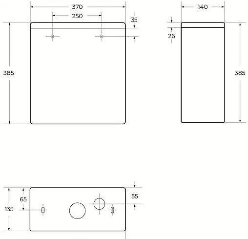 Бачок для унитаза BelBagno Lounge белый BB045/051T