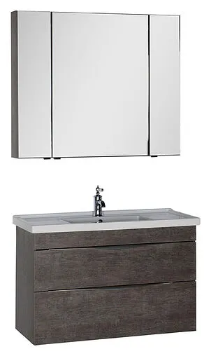 Шкаф-зеркало Aquanet Эвора 100 дуб антик 00182998 Шкаф-зеркало Aquanet Эвора 100 дуб антик 00182998