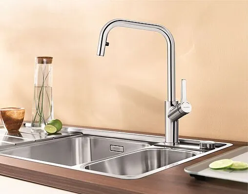 Смеситель для кухни с выдвижным изливом Blanco Jurena-S хром 520765