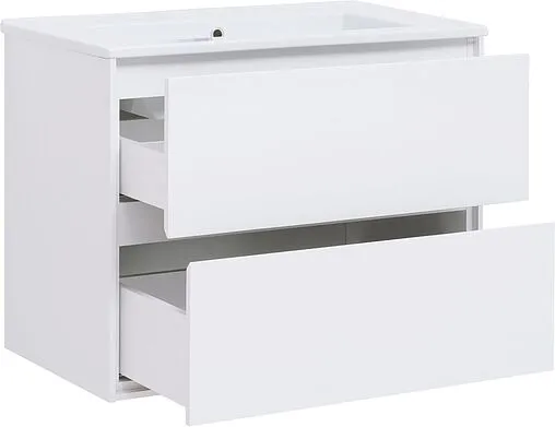 Тумба-умывальник подвесная Aquanet Милан 85 белый глянец 00339967+00249690