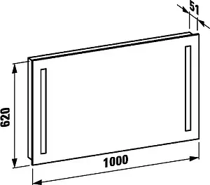 Зеркало с подсветкой Laufen Case 100 4.4725.6.996.144.1, 3