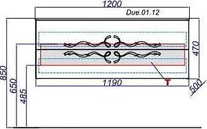 Тумба-умывальник подвесная Clarberg Due Amanti Т12/W 120 белый DUE0112W+DUER8CR+El.12.04.D Тумба-умывальник подвесная Clarberg Due Amanti Т12/W 120 белый DUE0112W+DUER8CR+El.12.04.D, 2