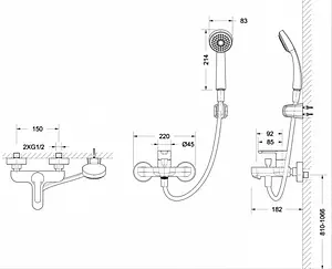 Смеситель для ванны Bravat Stream хром F63783C-B Смеситель для ванны Bravat Stream хром F63783C-B, 2
