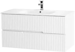 Тумба-умывальник подвесная Cezares Duet 100 Bianco Opaco DUET-800-2C-SO-BO+CZR-NAT-100-LVB, 3