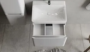 Тумба под умывальник подвесная Raval Welto 60 белый Wel.01.60/P/W/RL, 4
