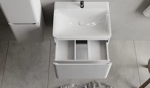 Тумба под умывальник подвесная Raval Welto 60 белый Wel.01.60/P/W/RL