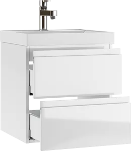 Тумба-умывальник подвесная Домино Graffo 50 белый DGr2113T+4627173210157, 4