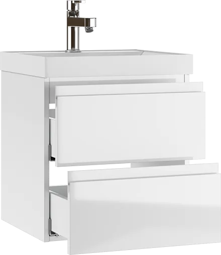 Тумба-умывальник подвесной Домино Graffo 50 белый DGr2113T+4627173210157