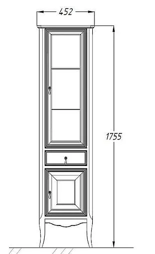 Шкаф-пенал напольный Opadiris Лоренцо 45 L cветлый орех Z0000006526