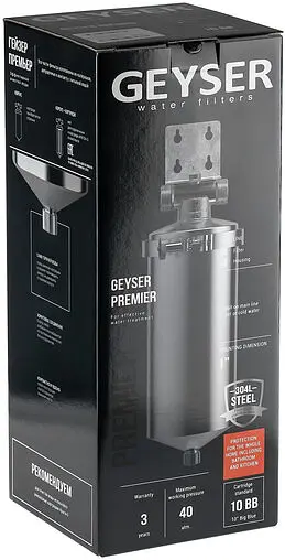 Корпус фильтра 1"н x 1"н Big Blue 10" Гейзер Премьер 50754 Корпус фильтра 1"н x 1"н Big Blue 10" Гейзер Премьер 50754