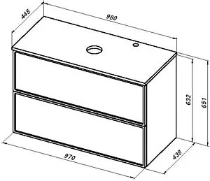 Тумба-умывальник Aquanet Арт 100 мисти грин 00313277+00318926, 5