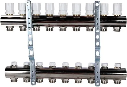 Группа коллекторная без расходомеров 9 отводов 1&quot;в/в x ¾&quot;ек Luxor CD 468M/9 15552709MN