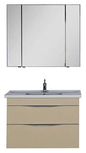 Шкаф-зеркало Aquanet Эвора 100 сливочный 184018