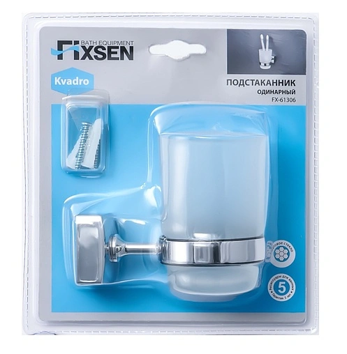 Стакан Fixsen Kvadro хром FX-61306 Стакан Fixsen Kvadro хром FX-61306