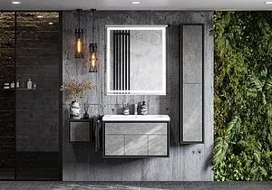 Тумба-умывальник подвесная Aquaton Уэльс 80 графит 1A2679K1WA6A0, 5